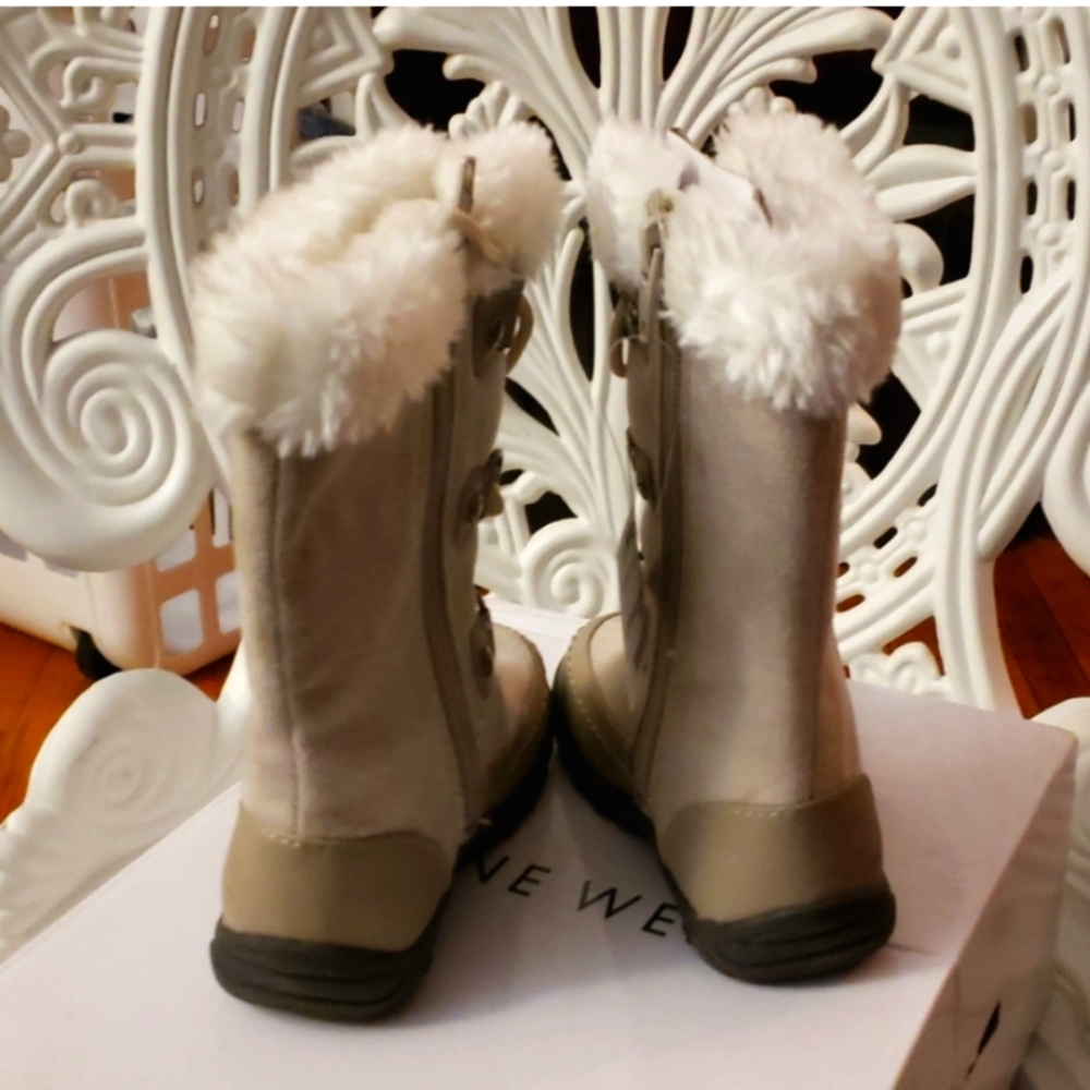 Nine West Girl's Half White Boots Size 7M
